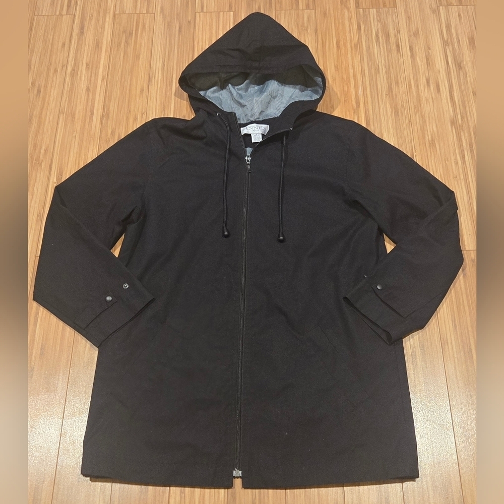 Casual Corner Annex Black Hooded Women's Coat